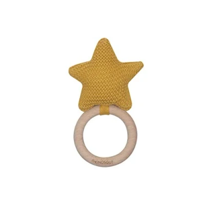 Abbildung von Kindsgut HÄKELGREIFLING Beißring für Kinder, Größe: One Size, Dark yellow