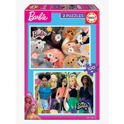 Abbildung von Educa 2x100 Barbie Kinderpuzzle, Mehrfarbig