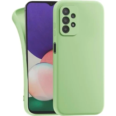 Abbildung von MyGadget Hülle für Samsung Galaxy A23 5G robuste Silikon Schutzhülle TPU Case Slim Silikonhülle Back Cover Kratzfest Handyhülle Matt Grün
