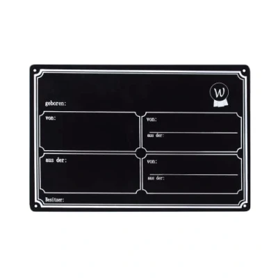 Abbildung von Waldhausen Boxenschild Neutral Schwarz