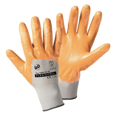 Abbildung von L+D 1496C 11 Schutzhandschuh gelb Polyester