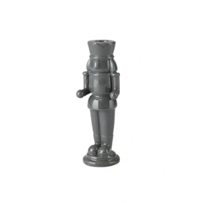 Abbildung von Gift Company Schiaccianoci, Kerzenhalter, Nussknacker, H20,2cm, dunkelgrau, 7x20,2x6,3cm