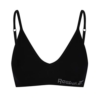 Abbildung von Reebok Damen Justine Nahtloser BH, Schwarz, S
