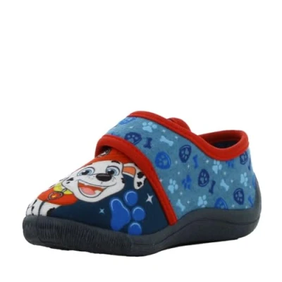 Abbildung von Leomil PAW PATROL Warme Hausschuhe für Jungen und Mädchen von 2 bis 6 Jahren mit Klettverschluss, Chase Marshall, blau (Blau Rot, EU Schuhgrößensystem, Kleinkind, Numerisch, M, 27)