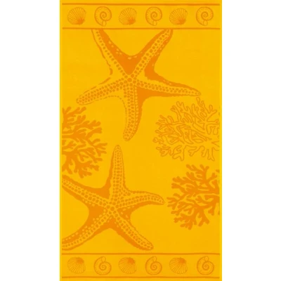 Abbildung von Delindo Lifestyle Strandtuch Tropical Seestern, Baumwolle (1 St), Jacquard gewebtes Motiv XXL