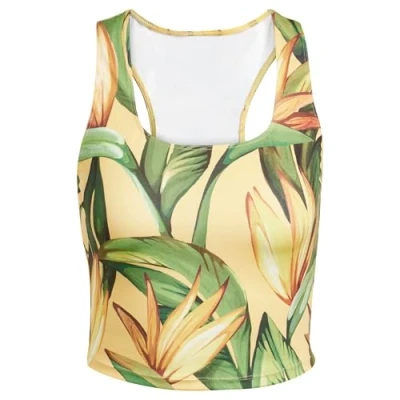 Abbildung von adidas Performance FARM Top, Damen, Größe: XS, Semi spark/bold gold/semi flash green