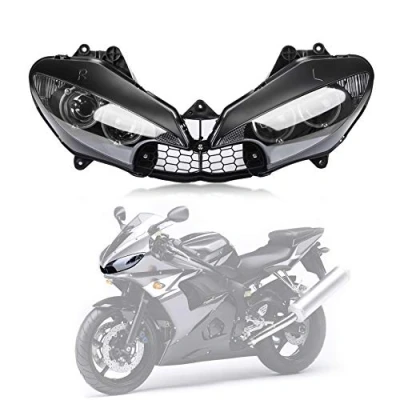 Abbildung von Motorrad Scheinwerfer Abdeckung, PSLER Frontscheinwerfer Lampenschirm Schutzfolie für Yamaha YZF R6 2003 2004 2005 und R6S 2006 2007 2008 2009