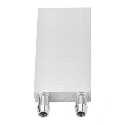 Abbildung von ASHATA Aluminium Wasserkühlblock, Computer CPU Kühler Wasserkühlblock Water Cooling Block,CPU Radiator Flüssigkeit Wasserkühler Kühlkörper Block für PC Wasserkühlung Silberig(40 * 80 12mm)
