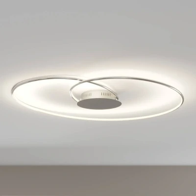 Abbildung von Lindby LED Deckenleuchte Joline, chromfarben, 90 cm, Metall