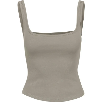 Abbildung von Urban Classics WIDE NECK Top, Damen, Größe: Large, Green/grey