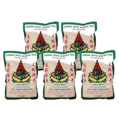 Abbildung von Royal Thai Jasmin Reis mit Jasminduftreis 1kg, 5er Pack, (5x1000g)