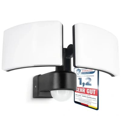 Abbildung von SSC LUXon LED Aufbaustrahler NORSU Wandstrahler Bewegungsmelder IP65 schwenkbar drehbar 40W, Neutralweiß