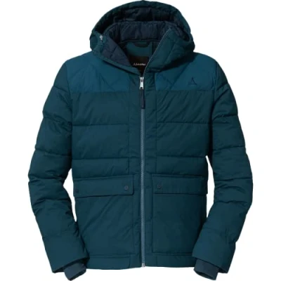 Abbildung von Schöffel Herren Insulated Jacket Boston M, sportliche Winterjacke mit Kapuze, wasserdichte und windabweisende Outdoor Jacke, moonlit ocean, 52