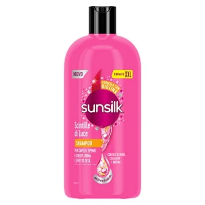 Abbildung von Sunsilk, Shampoo mit Funken von Licht, Entwirrungsshampoo, verleiht dem Haar Glanz, Active Fusion Formel Jojoba Öl, Kollagen und Biotin, XXL Format 810 ml