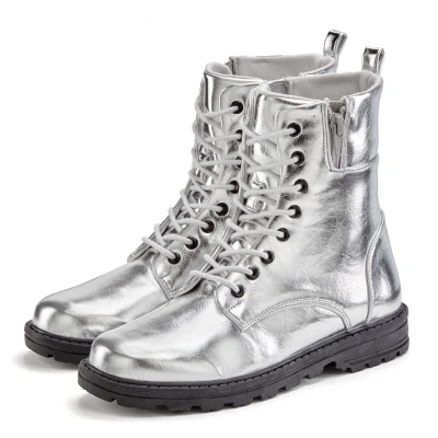Abbildung von LASCANA Stiefelette im angesagten Metallic Look, Stiefel, Boots VEGAN