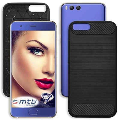 Abbildung von mtb more energy® Schutz Hülle Carbon für Xiaomi Mi 6 (5.15&#039;&#039;) Schwarz flexibel TPU Case Cover Tasche