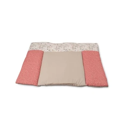 Abbildung von ULLENBOOM ® Wickelauflage 85x75 cm Rosa Blüten (Made in EU) Wickelunterlage Waschbar und für Unterwegs geeignet, Bezug: 100% OEKO TEX Baumwolle, Wickeltischauflage 75x85