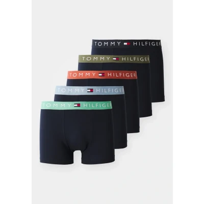 Abbildung von Tommy Hilfiger Original Trunk 5 PACK Panties, Herren, Größe: Large, Dark blue/green/black
