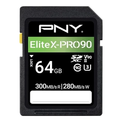 Abbildung von PNY 64GB X PRO 90 Class 10 U3 V90 UHS II SD Flash Memory Card