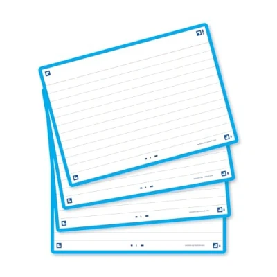 Abbildung von Oxford FLASH 2.0 Karteikarten A6, Lernkarten, 105x148mm, liniert, türkis, 80 Blatt