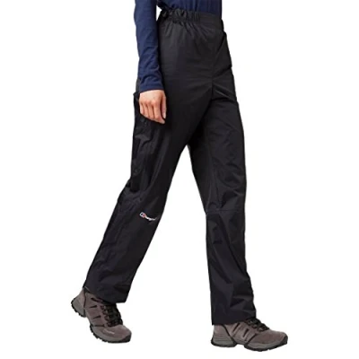 Abbildung von Berghaus Damen Deluge Wasserdicht Atmungsaktive Überhose, Langlebige, Bequeme Regenhose, Schwarz, EU XXL