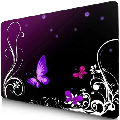 Abbildung von Sidorenko Gaming Mauspad I Mousepad 280 x 200 mm Fransenfreie Ränder spezielle Oberfläche verbessert Geschwindigkeit und Präzision rutschfest violett