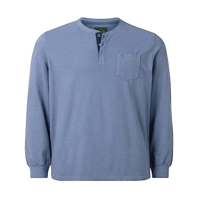 Abbildung von Charles Colby EARL BRYN Langarmshirt, Herren, Größe: 6XL, Blau