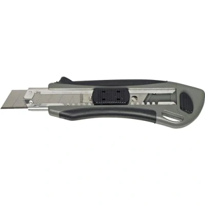 Abbildung von MAUL Cuttermesser Profi 18 mm Professioneller Cutter aus gehärtetem Stahl mit gummierter Griffzone Scharfes Teppichmesser inklusive 2 Ersatzklingen Ideal für DIY Projekte und Profis Schwarz