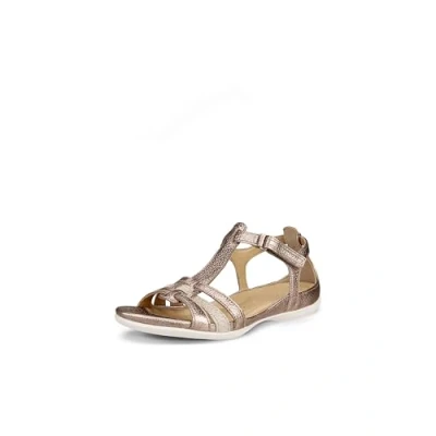 Abbildung von Ecco FLASH Riemchensandale, Sommerschuh, Sandalette, Klettschuh, im Metallic Look