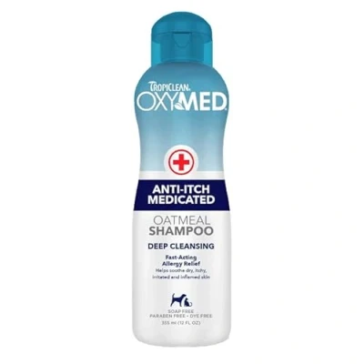 Abbildung von Tropiclean Oxy Med Medicated Anti Juckreiz Shampoo Hundepflege 355...