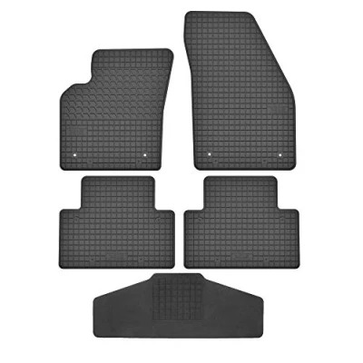 Abbildung von Fußmatten Vorne, Hinten + Tunnel Matte 5er Set für Volvo S40 / V50 2004 2012 Gummi Gummimatten