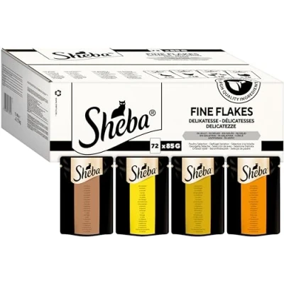 Abbildung von SHEBA Katzenfutter nass 72x85g Portionsbeutel Geflügel Variation in Gelee Nassfutter für Katzen 1 Großpackung