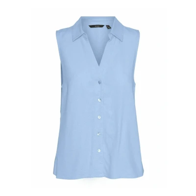 Abbildung von Vero Moda Mymilo Hemdbluse, Damen, Größe: XS, Airy blue