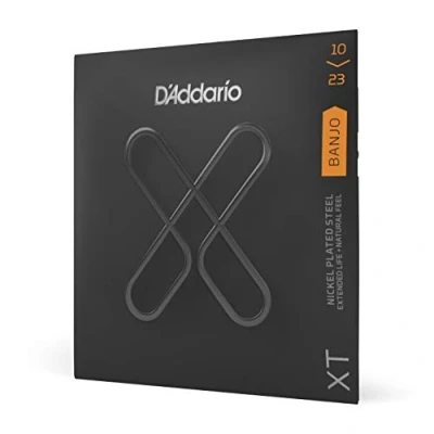 Abbildung von D&#039;Addario XTJ1023, vernickelte XT Stahlseite für Banjo Gitarrensaiten, Medium, 10 23