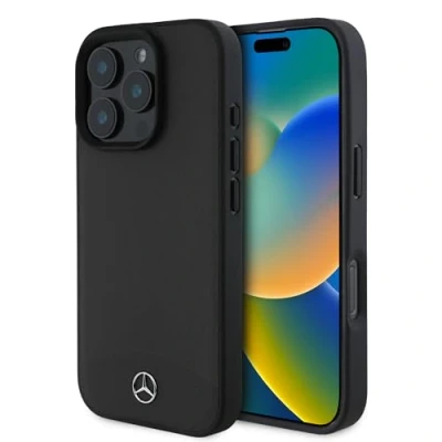 Abbildung von CG Handyhülle Entwickelt für iPhone 16 pro Max, langlebig, stoßfest, kompatibel mit Magsafe, strukturierte und einfarbige Lederhülle, Schwarz