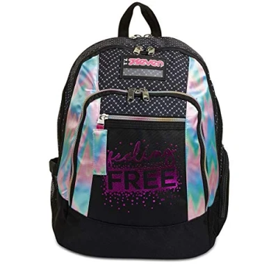 Abbildung von SEVEN Rucksack Advanced, Backpack für Schule, Uni &amp; Freizeit, Geräumige Schultasche Teenager, Mädchen, Jungen, Gepolsterter Schulranzen; FEELING FREE, schwarz, mit Laptopfach SPEAKER