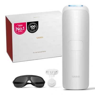 Abbildung von Ulike Air 3 IPL Haarentfernungsgerät für Damen und Herren mit patentierter Eiskühltechnik, nahezu schmerzfreie Ergebnisse, Alternative zur Laser Haarentfernung, Körper Gesicht, Weiß