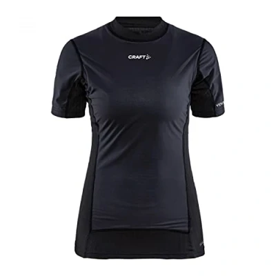 Abbildung von Craft Damen Active Extreme X Wind Ss W Oberteile, Schwarz/Granit, XXL