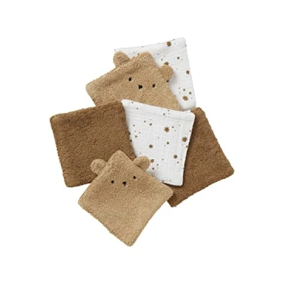 Abbildung von VERTBAUDET 6er Pack Waschlappen karamell ONE SIZE