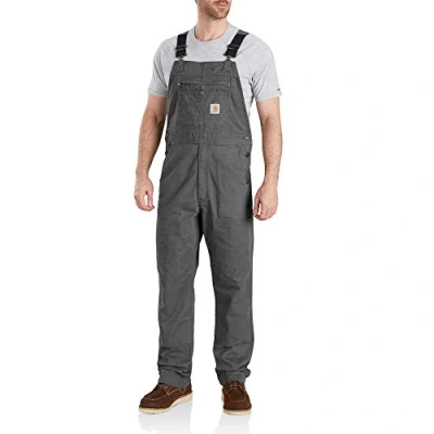 Abbildung von Carhartt, Herren, Rugged Flex Lockere Canvas Latzhose, Kiesel, W30/L32