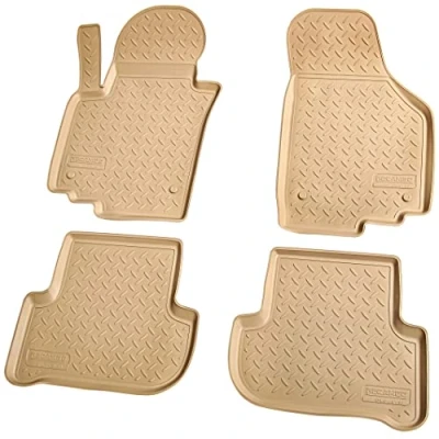 Abbildung von RECAMBO F 8393a Fußmattensatz Gummi vorne und hinten 4 beige Maßgefertigt VOLKSWAGEN: Golf 5 Schrägheck, 6, 6 Variant