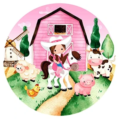 Abbildung von Fondant Tortenaufleger Tortenbild Geburtstag Bauernhof/Bauernhoftiere K1