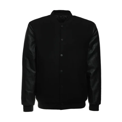 Abbildung von Urban Classics Oldschool College Jacket Leichte Jacke, Herren, Größe: 4XL, Black/black
