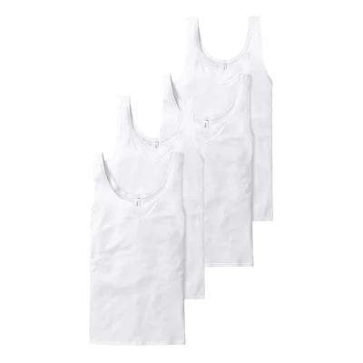Abbildung von Schiesser 4 PACK Essentials Unterhemd/shirt, Damen, Größe: 48, Schwarz