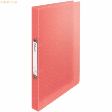 Abbildung von 4 x Esselte Ringbuch Colour&#039;Breeze A4 PP Softcover 2 Ringe 25mm korall