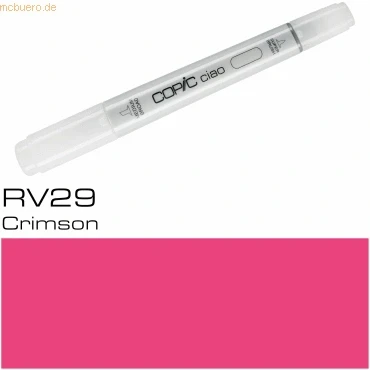 Abbildung von COPIC Ciao Marker Typ RV 29, Crimson, vielseitiger Layoutmarker, mit einer mittelbreiten und Brush Spitze