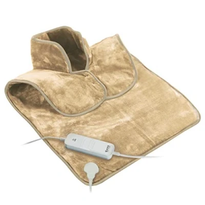 Abbildung von TM Electron TMHEP113 Waschbares Elektrisches Kissen XXL für Nacken und Rücken, 100 W Power mit 3 Temperaturstufen automatischer Abschaltung, 90 x 60 cm