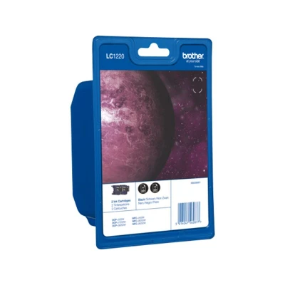 Abbildung von Brother LC 1220BKBP2 Druckerpatrone 2x Schwarz Multipack