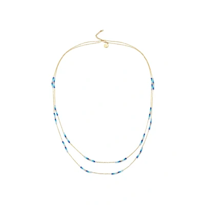 Abbildung von Singularu Long Crystal Sea Halskette goldcoloured, Damen, Größe: One Size, Gold/coloured