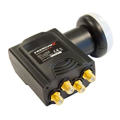 Abbildung von PremiumX Deluxe Quad LNB PLL SAT für 4 Teilnehmer DVB S2 HD UHD 4K Monoblock